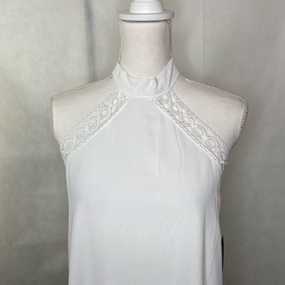 Lulu’s ladies high neck sleeveless backless mini dress white new with tags small - Picture 2 of 10